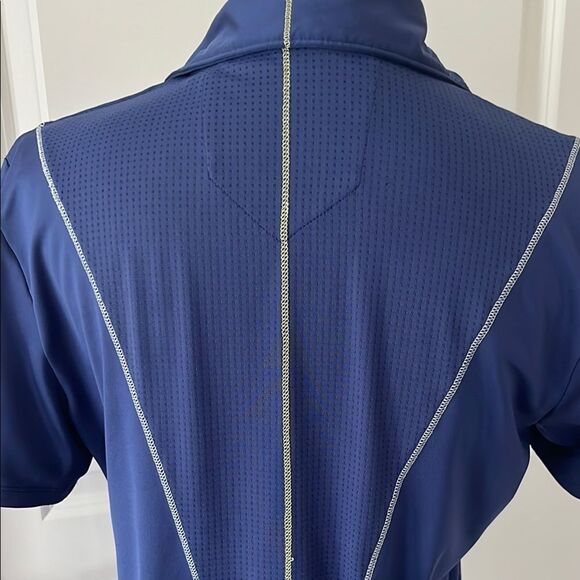 ANNIKA Cutter & Buck Blue and Citron Golf Shirt - Picture 7 of 10